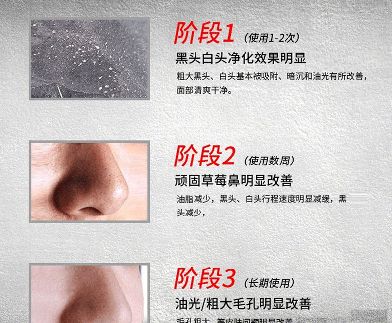 和风雨 男士黑头鼻贴 吸鼻子黑头撕拉式黑鼻头贴鼻膜清洁毛孔粘拔黑头男生 男用草莓鼻t区护理 鼻头贴15片+去黑头面膜（全脸可用）100克