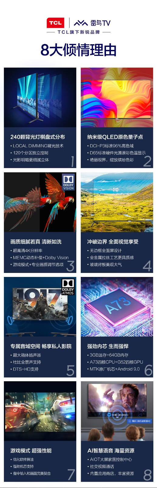 屠夫级性价比 TCL雷鸟 R625C 65英寸4K电视 图1