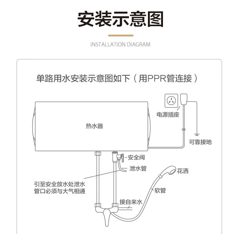 太阳雨(sunrain)h1系列储水式电热水器3kw速热增容节能洗澡淋浴 h1