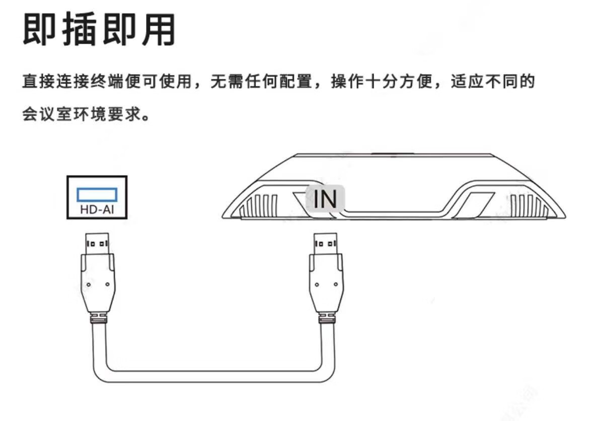 华为box300配套麦克风mic500视频会议麦克风全向麦克风