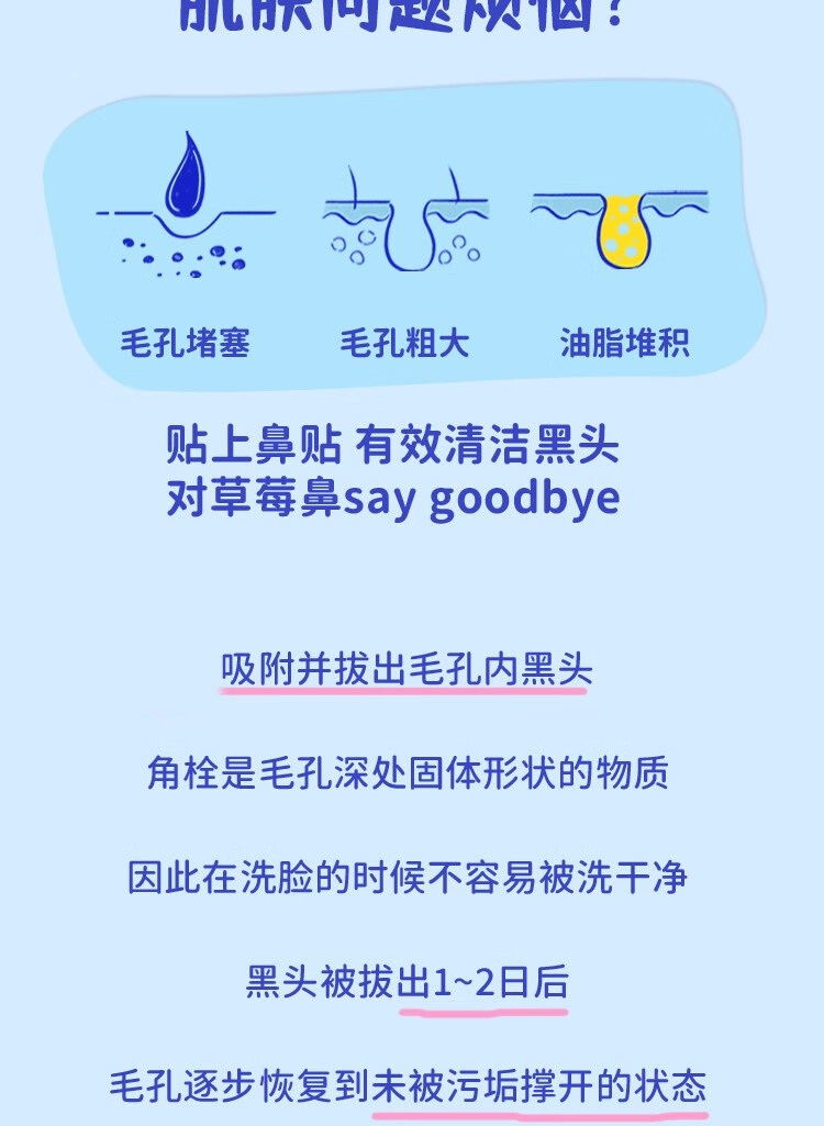 碧柔（Biore）biore毛孔清洁去黑头粉刺收缩撕拉式女士鼻贴膜玩趣时间10片装