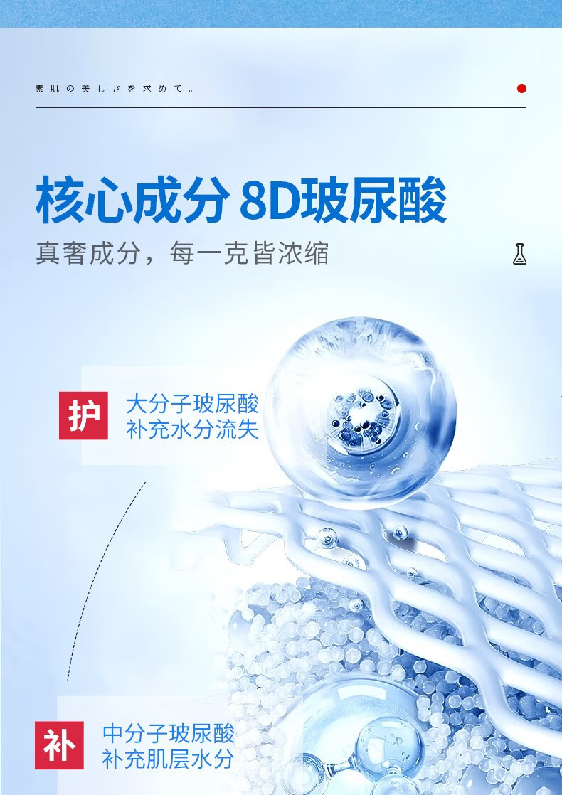 理奈玻尿酸面膜补水保湿女 胶原蛋白修护次抛精华液敏感肌孕妇护肤 30g/片