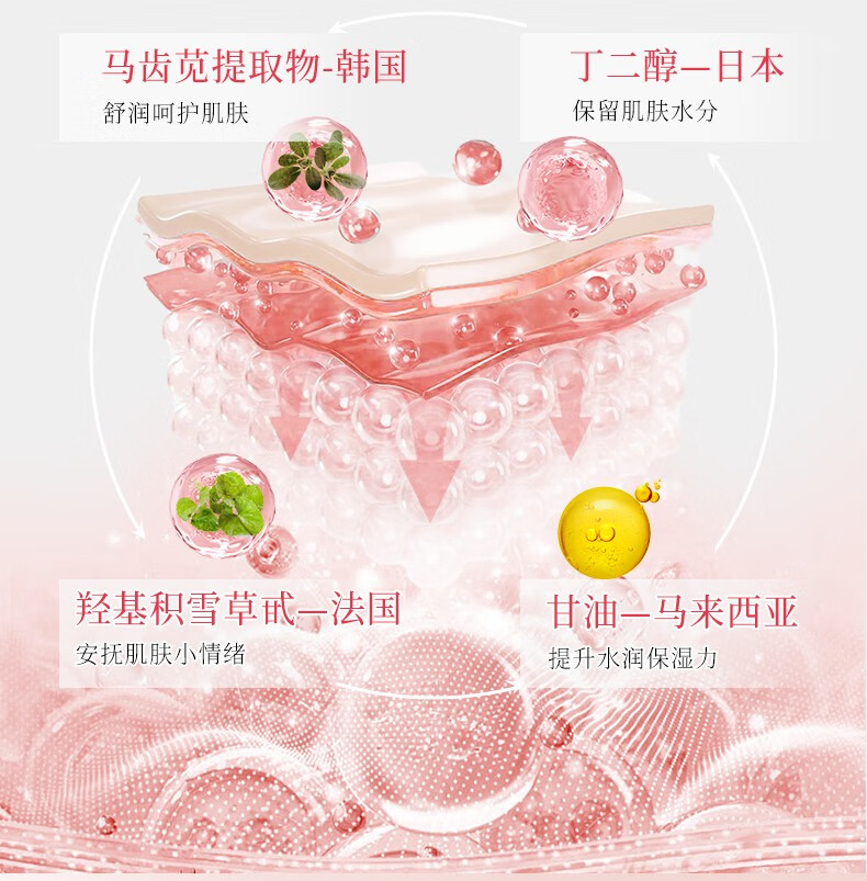韩伦美羽爽肤水 女补水保湿大瓶细致毛孔提亮肤色平衡水油 玫瑰花玻色因精华水200ml