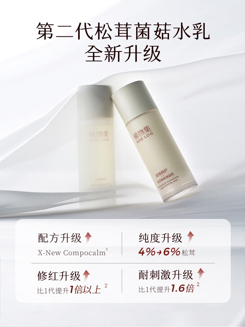稀物集水乳松茸菌菇水乳套装敏感肌补水保湿护肤化妆品套装【调色师】 【水+乳】水100ml+乳100ml