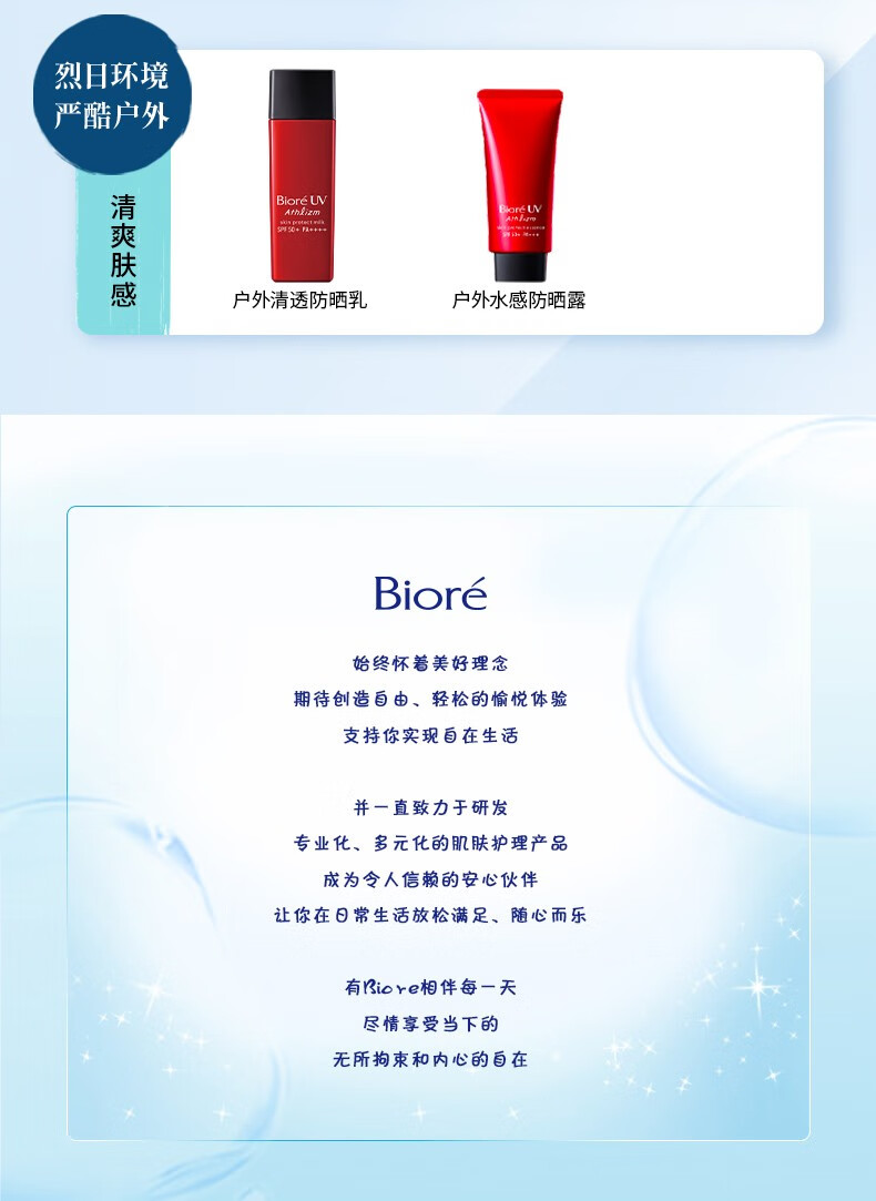 碧柔（Biore）(Biore)控油清爽防晒乳隔离轻薄水润不黏腻 SPF50+ PA+++ 控油防晒 30ml