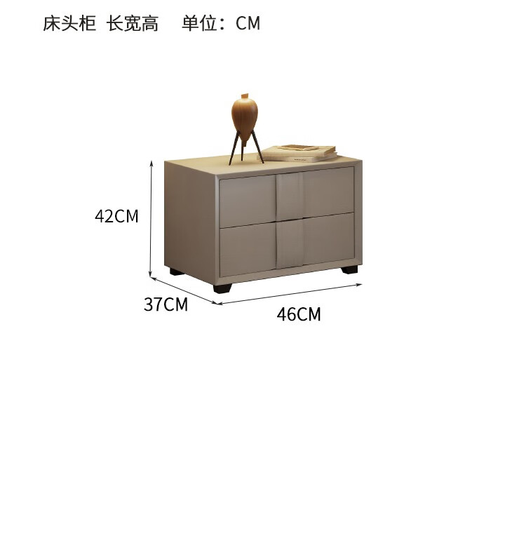 雅佳顿 意式极简免洗科技布床大象耳朵床主卧现代奶油风布艺床双人床 单床+护脊椰棕弹簧床垫+床头柜*2 1500mm*2000mm  框架结构