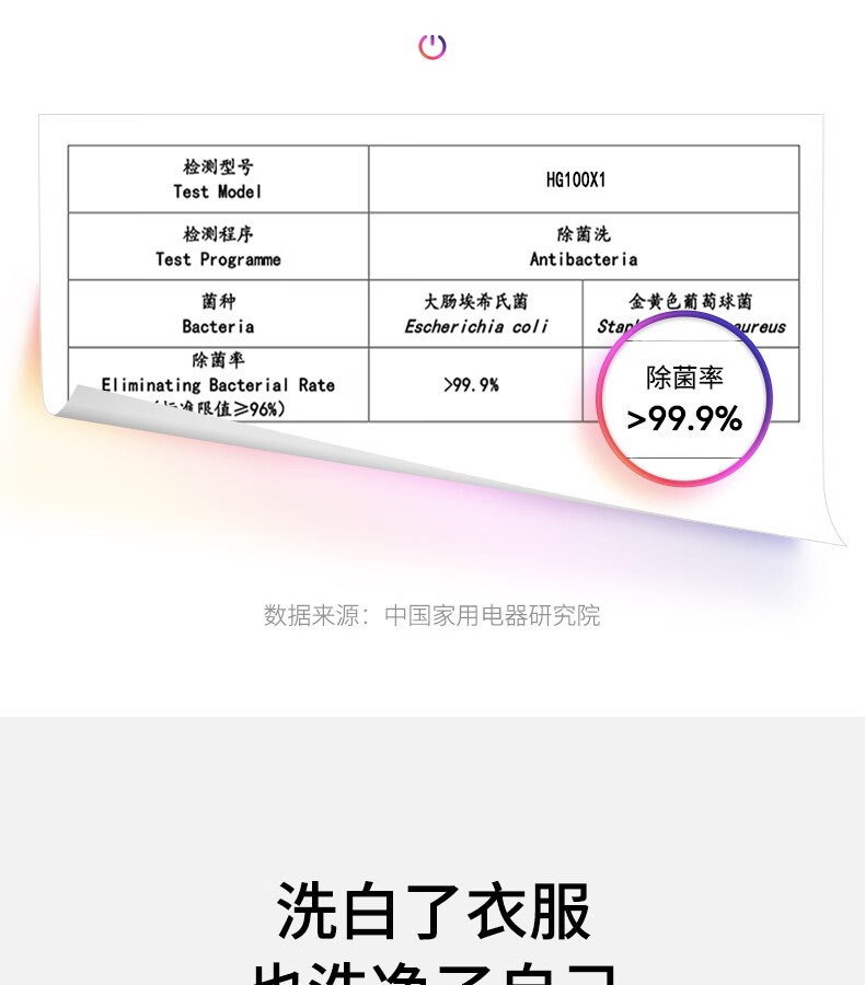 华凌 HD100X1W 洗烘一体滚筒洗衣机 10KG 图6