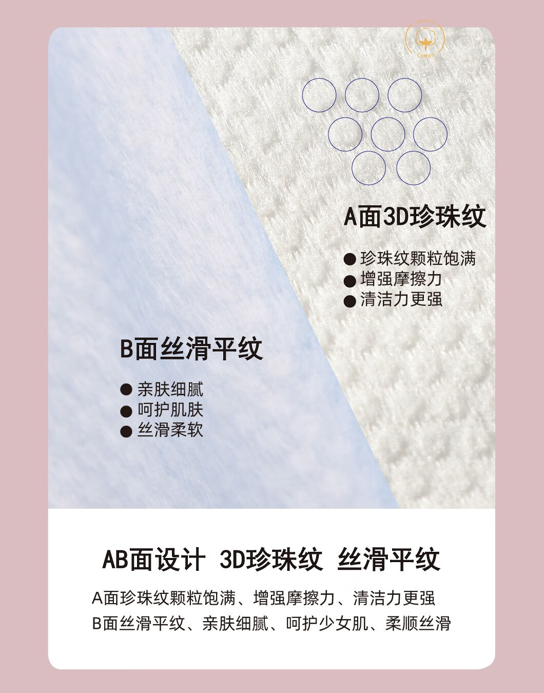 束美人 卷筒式洗脸巾加厚洗脸巾女孕可用纯棉擦脸巾F 卷筒式洗脸巾3卷