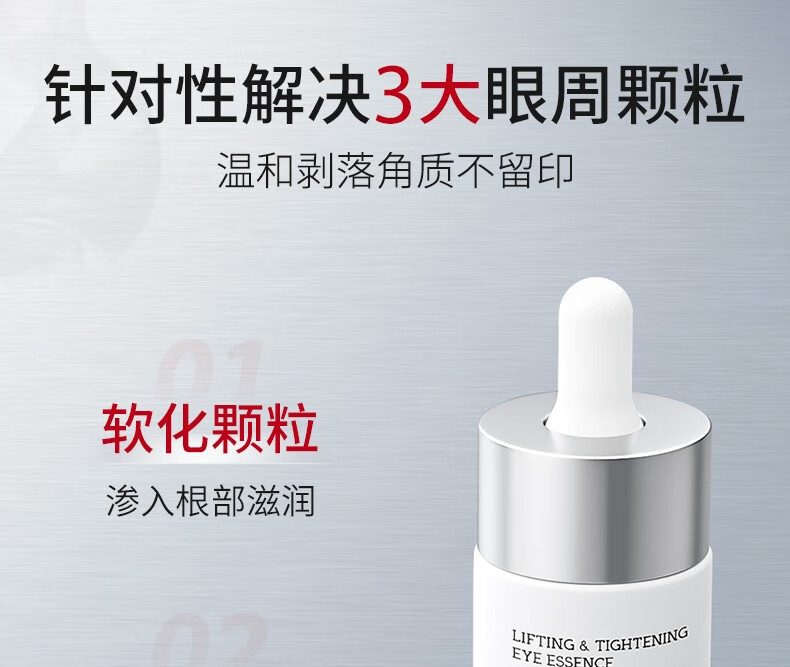 ning进口眼部精华液淡化脂肪汗管粒精华液紧致温和去油脂粒眼周女专用 【轻度脂肪粒适用】30ml