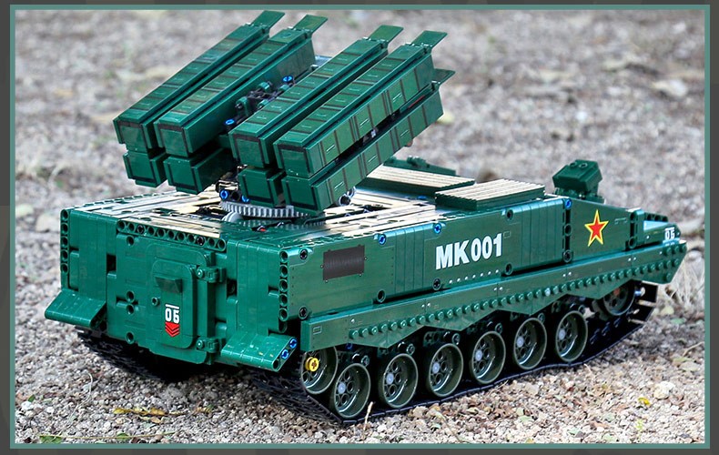 宇星模王积木遥控坦克模型军事系列红箭10反坦克导弹车20001