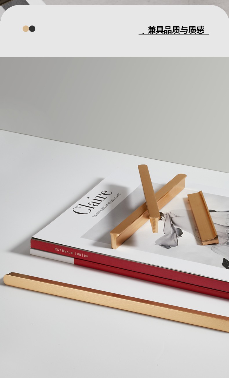 【T字形圆角】卡贝拉手衣柜门拉手长橱柜抽屉门把手加长柜子门家具拉手现代简约轻奢橱门把手五金配件 T型圆角-120mm长*孔距96-黑