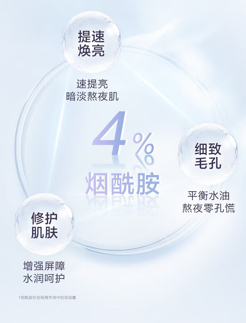 自然堂（CHANDO）烟酰胺细致提亮安瓶面膜喜马拉雅冰川水保湿控油修护舒缓肌肤 【细致提亮】烟酰胺安瓶面膜6片