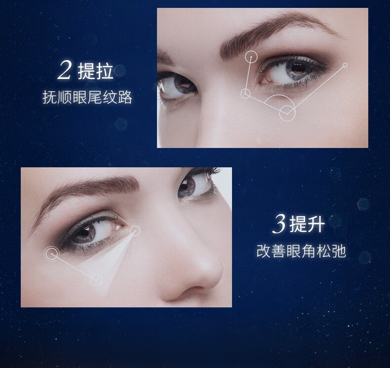 仙蒂奈儿【2瓶】小棕瓶六胜肽奢润精华眼霜滋润保湿补水黑眼圈眼袋 20g*2瓶
