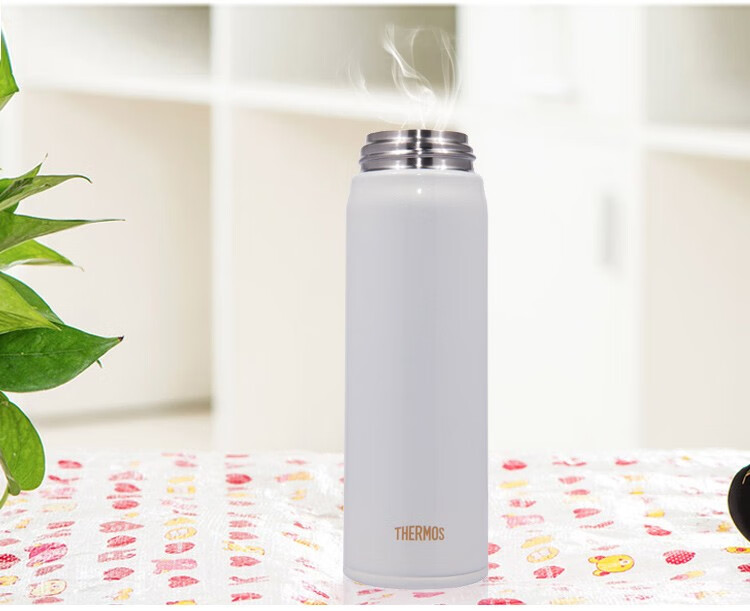 膳魔师（THERMOS） 进口不锈钢保温杯保冷杯男女水杯子大容量车载防漏弹盖杯学生情侣杯 JNL-502-PRW 珠光白 500ml