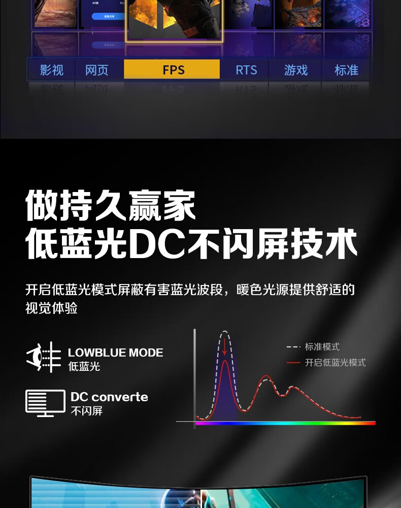 AOC 27英寸2K曲面显示器170hz快速液晶1ms响应1000R曲率电竞游戏电脑竖屏幕升降旋转 CQ27G3SE 满血2K/170HZ/1000R