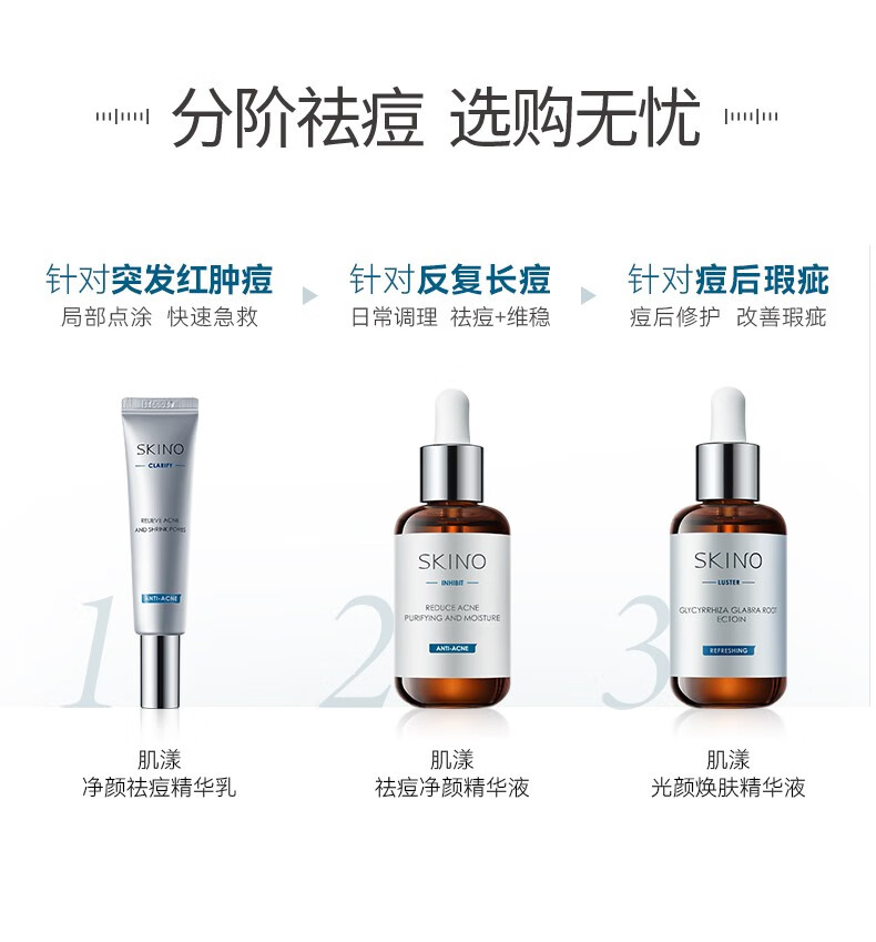 肌漾（SKINO） SKINO肌漾修印精华舒缓修护烟酰胺提亮肤色改善痘肌淡化红黑痘印 SKINO肌漾修印精华 30ml