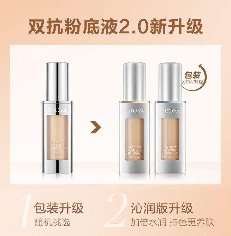 珀莱雅（PROYA） 双抗粉底液干皮油皮亲妈持久水润保湿遮瑕控油礼物 【干皮力荐】沁润版(象牙色)30ml