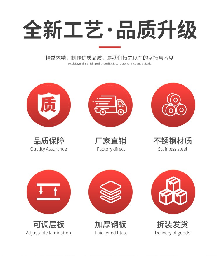 埔盾 304不锈钢货架重型层架商用多层置物架仓库仓储冷库重型货物储物架家用储物架 201材质重型货架主架 150高200宽50深（cm）