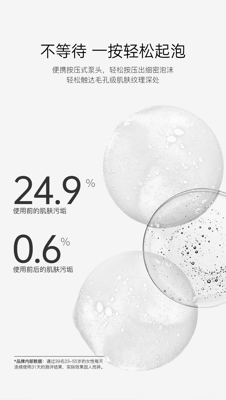柳丝木（Ositree） 氨基酸洁面泡沫洗面奶温和深层清洁控油 90ml单瓶装