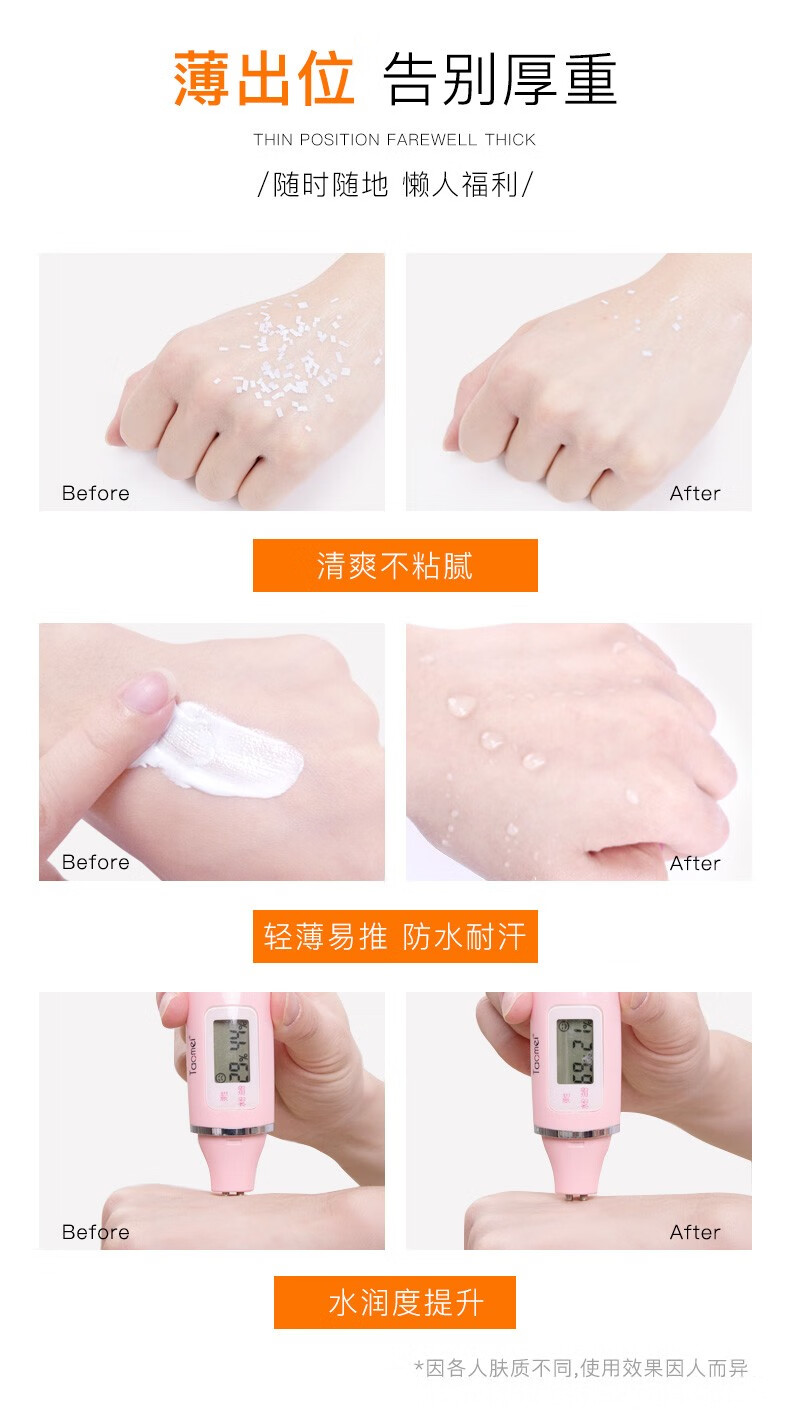 【买1瓶送2瓶】高倍防晒霜SPF50+隔离霜全身面部保湿清爽不油腻男女士晒前防护乳 高倍防晒霜