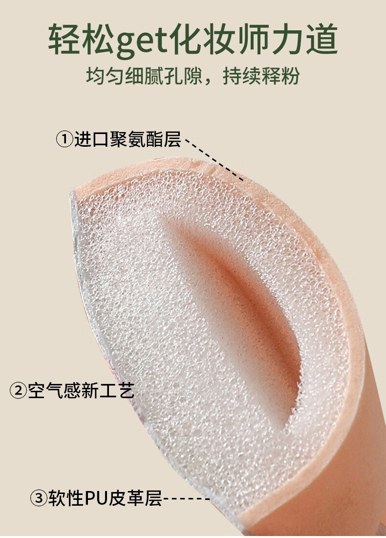 题夏100分气垫粉扑套盒（XL）干湿两用不易吃粉水滴形海绵粉扑 100分粉扑套盒（带收纳盒款）