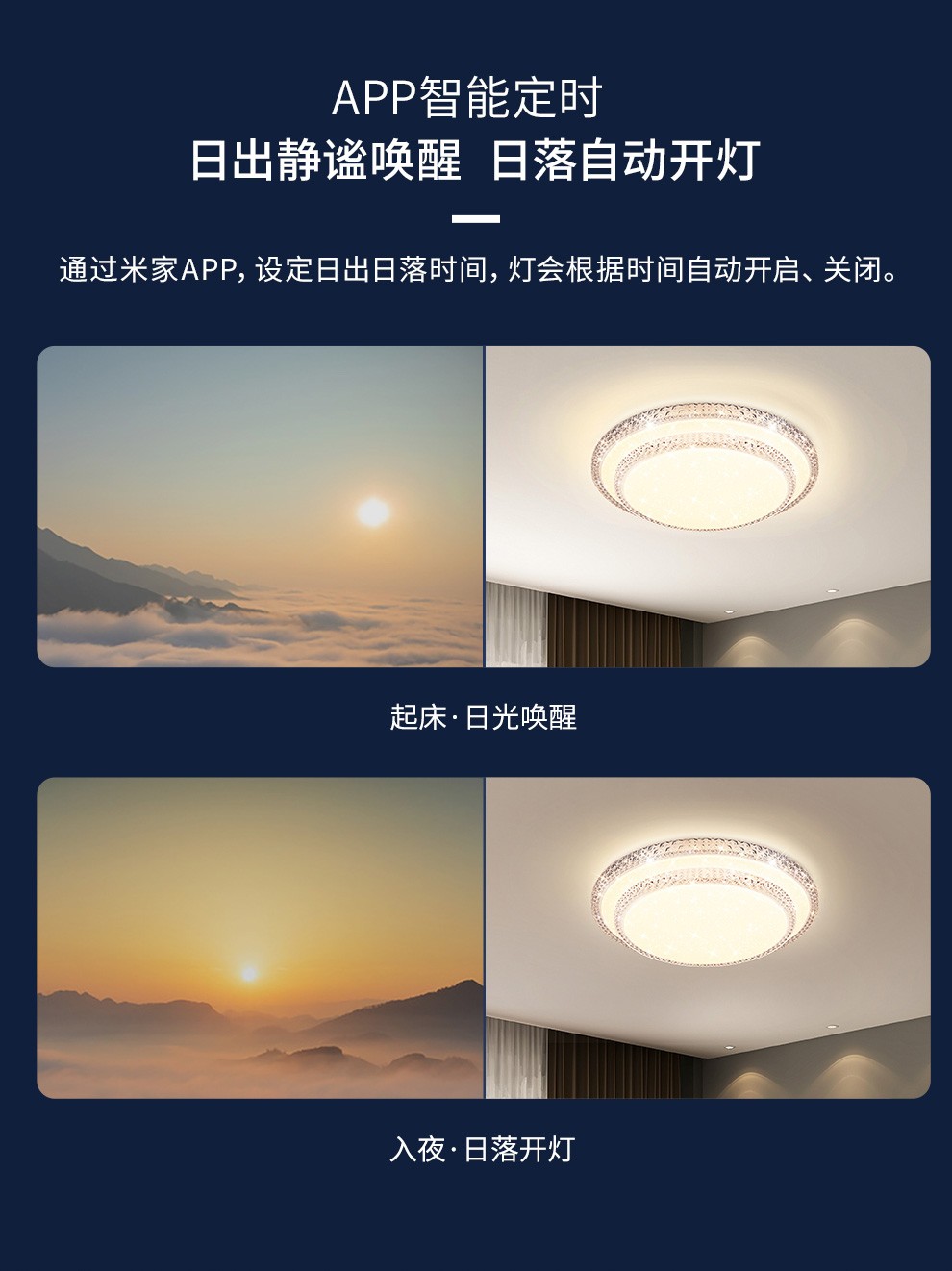 雷士照明(NVC)LED卧室吸顶灯 书房客厅现代简约双层满天星装饰灯具 【碧月】36瓦三段调光
