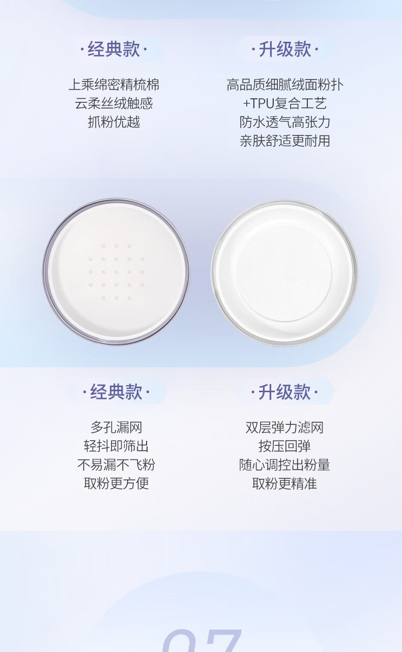 AKF散粉定妆控油持久不易脱妆防水防汗蜜粉 01#轻雾透明色10g