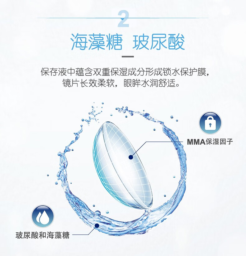 海昌隐形眼镜flyone-3dfit双周抛盒6片水凝胶透明舒适透氧 300