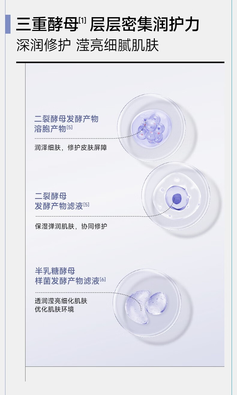 可复美三重酵母精萃面膜 补水保湿修护男女贴片膜 三重酵母膜2片