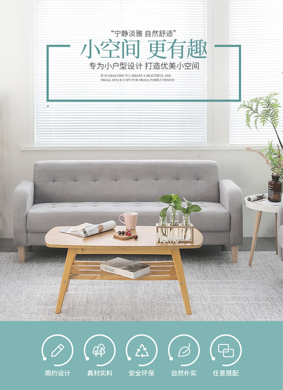 工来工往沙发 双人单人沙发懒人沙发客厅卧室沙发 布艺麻布沙发小户型欧式简约轻奢沙发实木脚高密度海绵 灰色麻布1.4m无抱枕