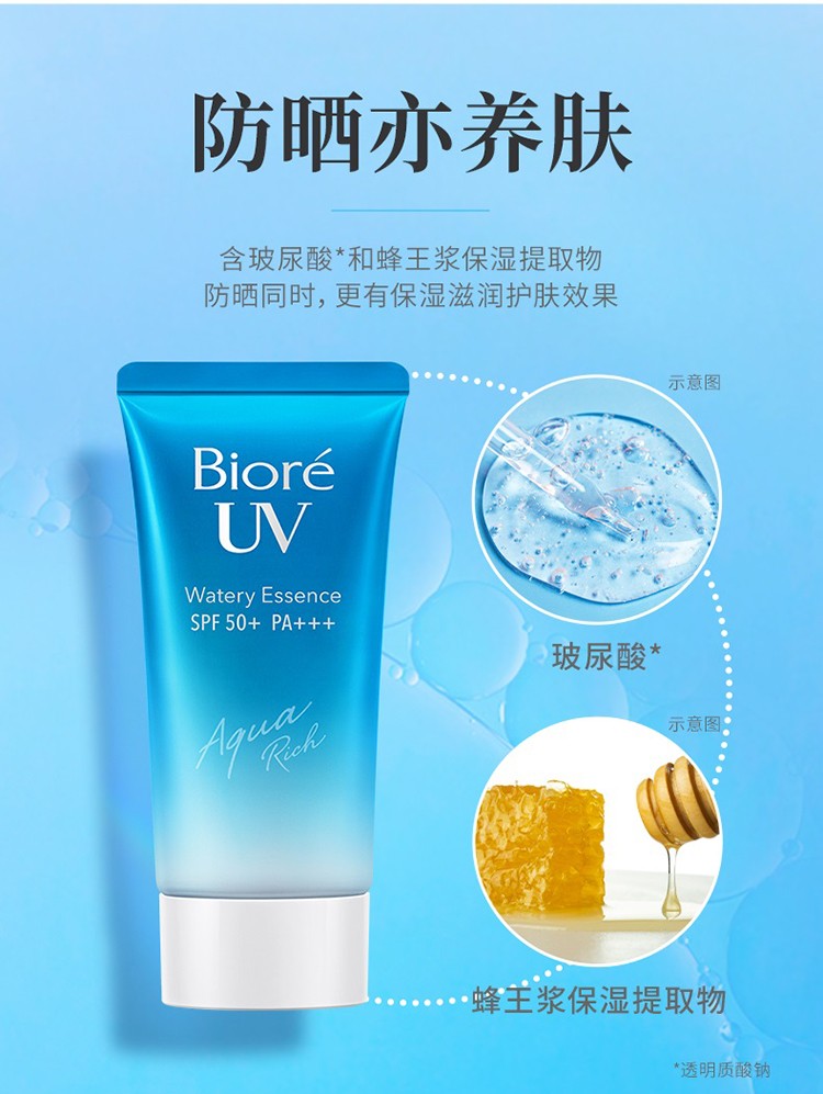 碧柔（Biore）屈臣氏碧柔Biore水活隔离防晒 新旧包装随机发 水感凝蜜50克SPF50+PA+++