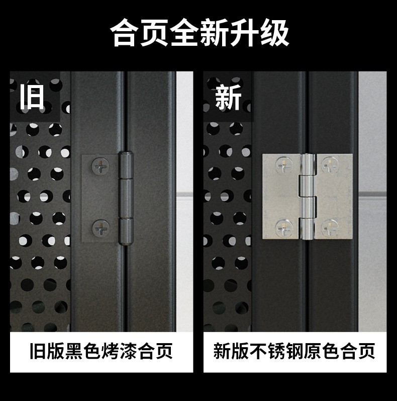 厨房台面多功能透气碗柜家用厨房碗碟剩菜多层收纳柜子家用储物置物架收纳盒 【中号】胡桃色板-双开门(内置双网片-可调节高度)