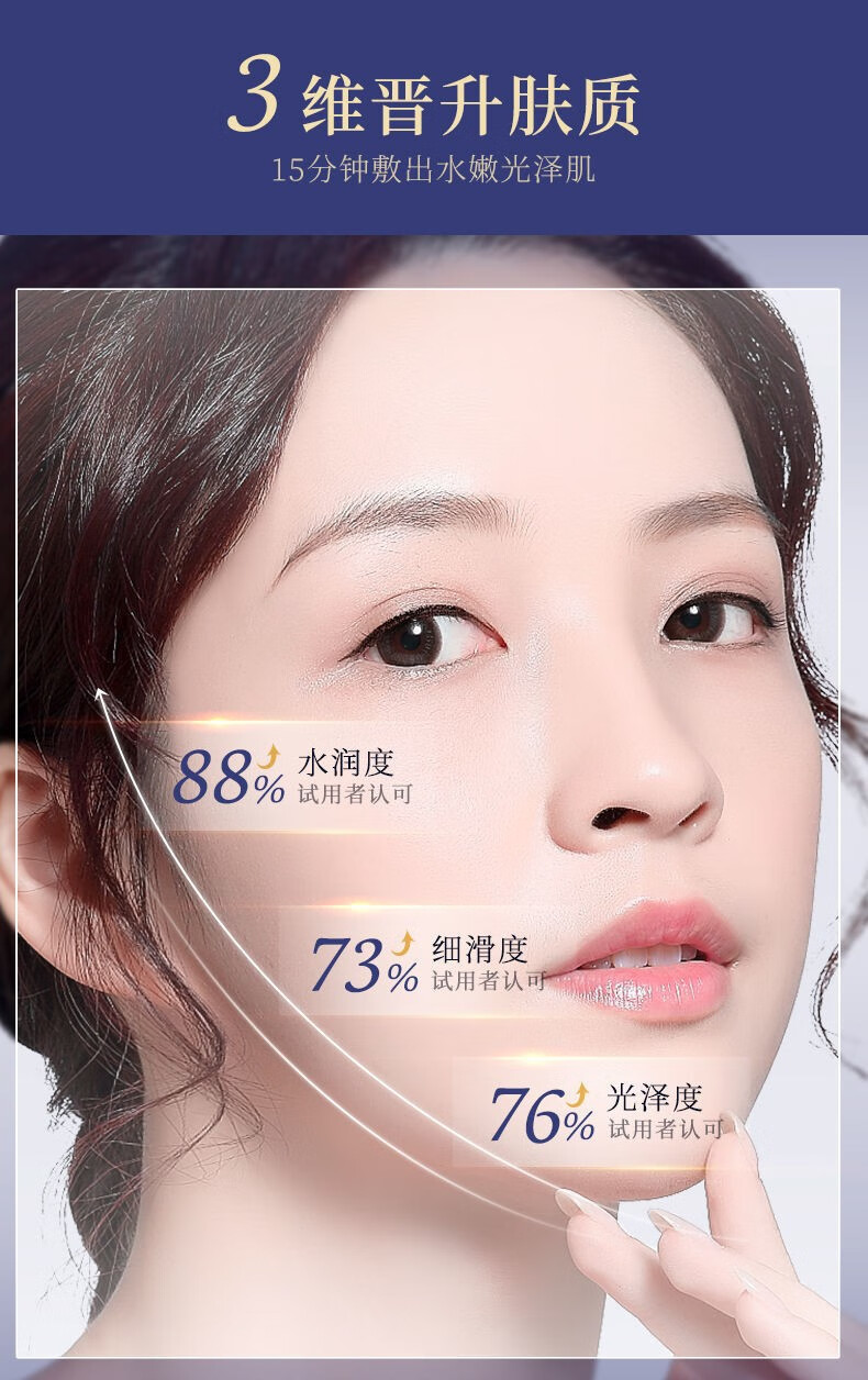 韩伦美羽 鱼子酱精华面膜深层补水保湿提拉紧致嫩白淡化细纹熬夜修复收缩毛孔淡抬头纹法令纹鱼尾纹新国妆 2盒10片嘭弹水润体验装