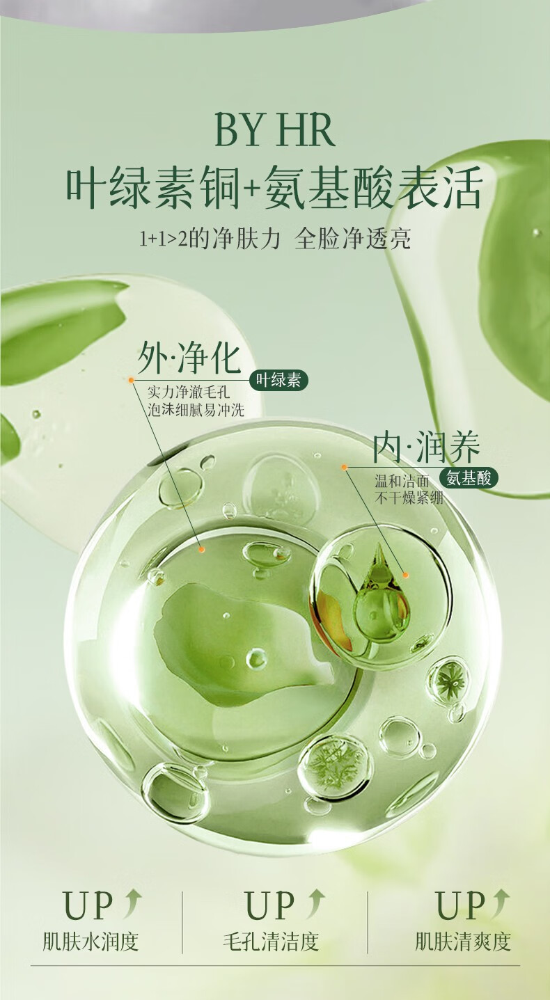 BYHR焕颜细嫩洁面慕斯泡沫洗面奶男女深层清洁毛孔敏感肌温和不刺激 【1瓶】300ml