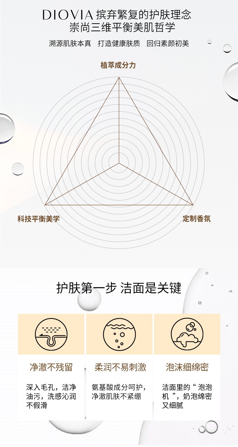菂桠（Diovia） DIOVIA净透洁面凝露氨基酸洗面奶洁颜蜜沁润呵护清洁毛孔洁面 一瓶150ml