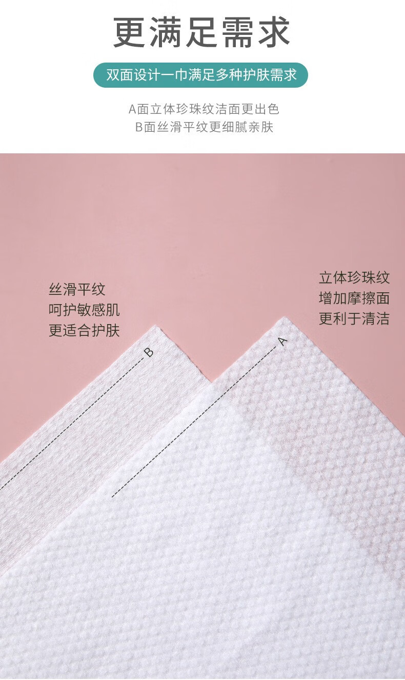 帝达芙壁挂式洗脸巾超大包珍珠纹棉柔巾500g抽取式悬挂家庭装洁面 【1包装】 壁挂式20*20（500g）