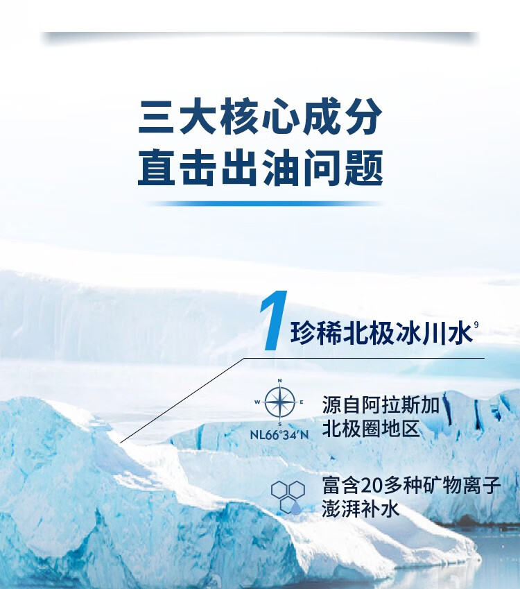妮维雅NIVEA男士冰极多重控油保湿洗面奶薄荷醇冰爽洁面控油型洁面礼物 男士多重控油保湿精华露 50G