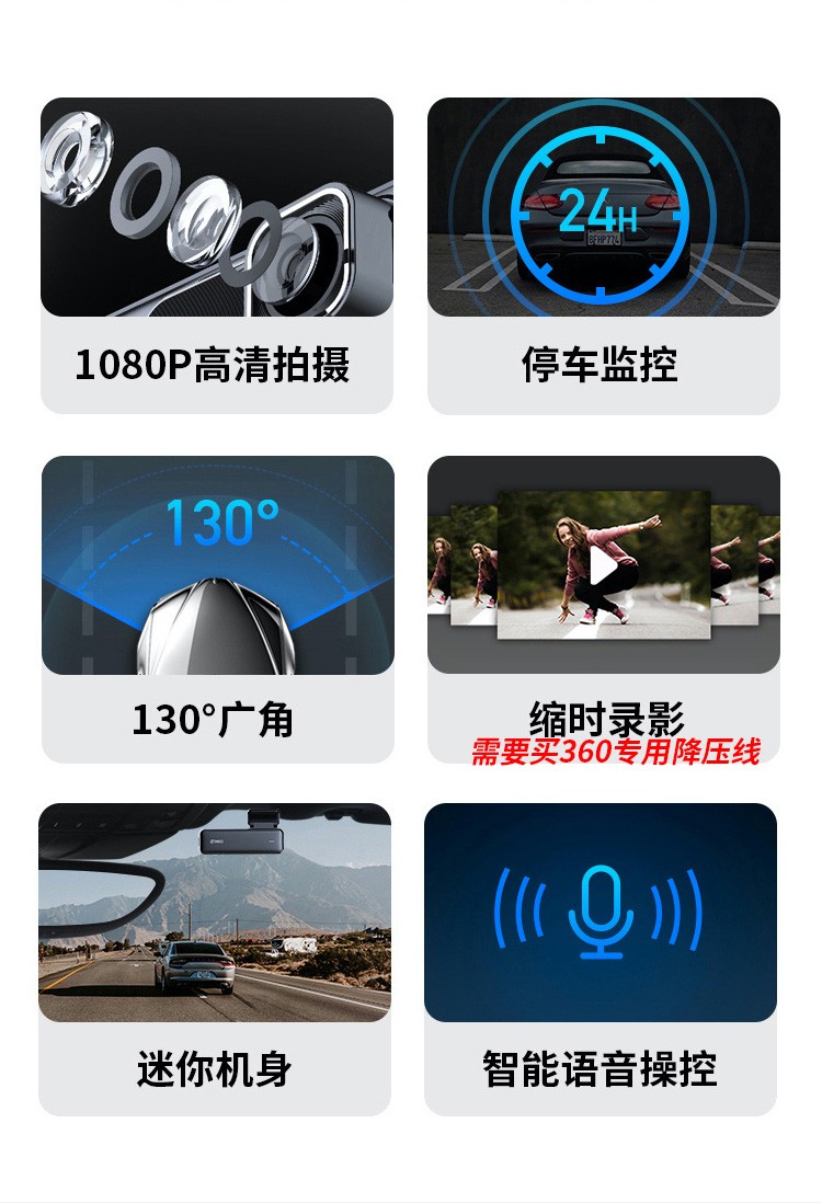 今晚0点，1080P夜视：360 无线WiFi迷你行车记录仪K380+32g内存卡 169.1元包邮 买手党-买手聚集的地方