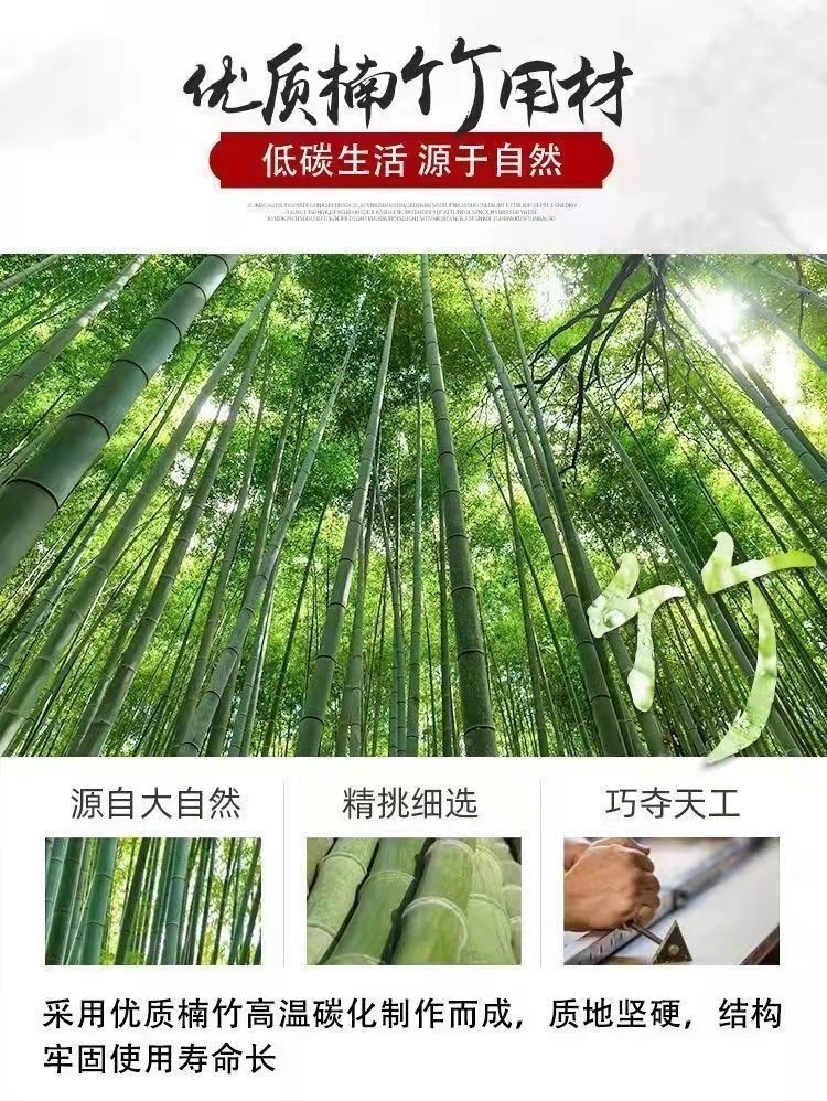 摇椅成人折叠躺椅懒人椅单人家用夏天户外乘凉午休椅逍遥椅老人凉椅阳台午睡休息椅竹椅子 【原色标准短款】摇椅+薄垫+按摩捶