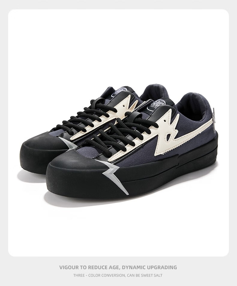 飞跃休闲运动鞋_Feiyue. 飞跃 Feiyue/飞跃官方旗舰 闪电帆布鞋女秋季新款ins潮小白鞋整合 272米深蓝 37