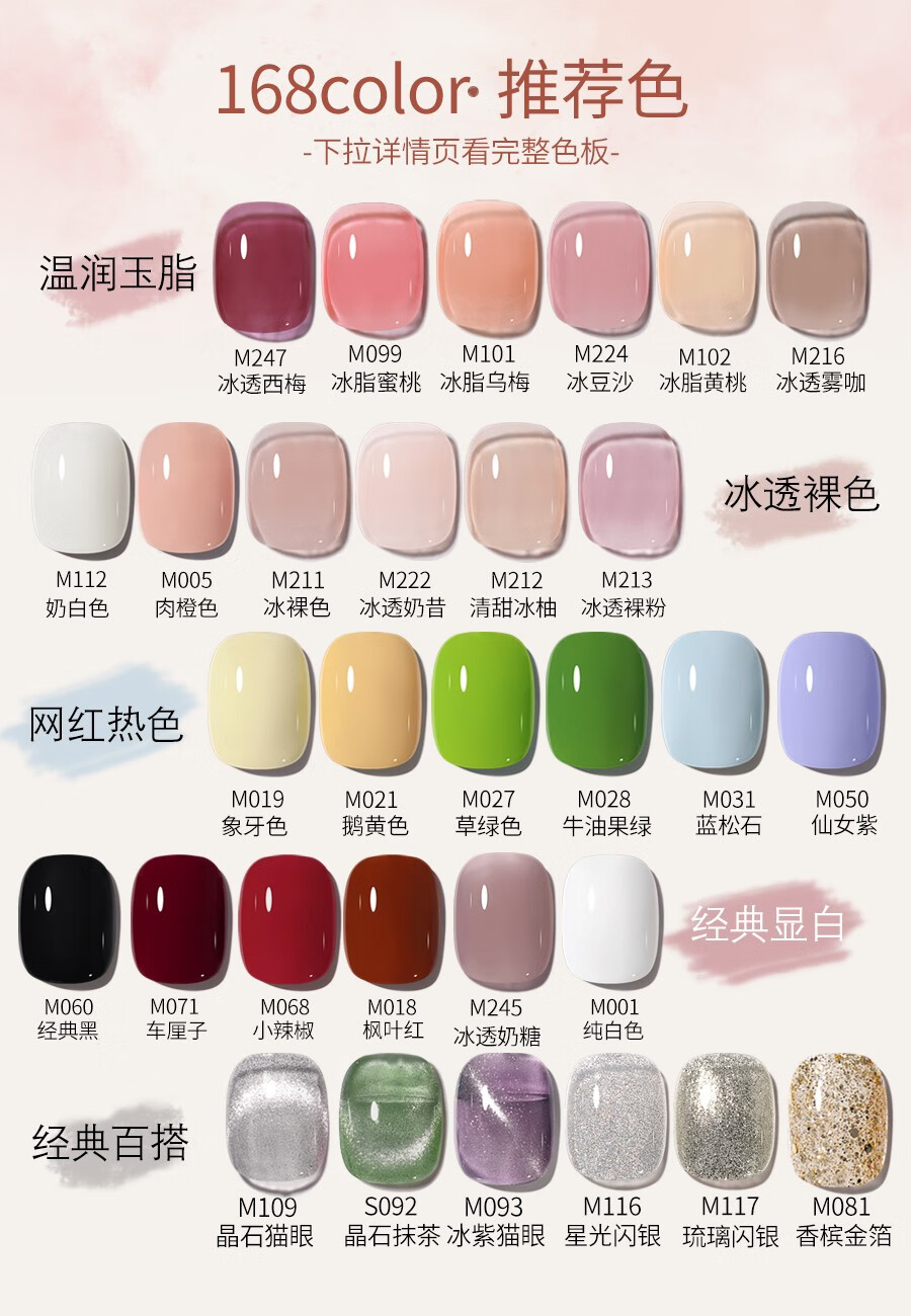 薇林（BEVILI COLOR）美甲套装开店全套初学者家用新手做指甲油胶专业工具光疗机专用 【新手套装1】粉灯+自选9色+箱