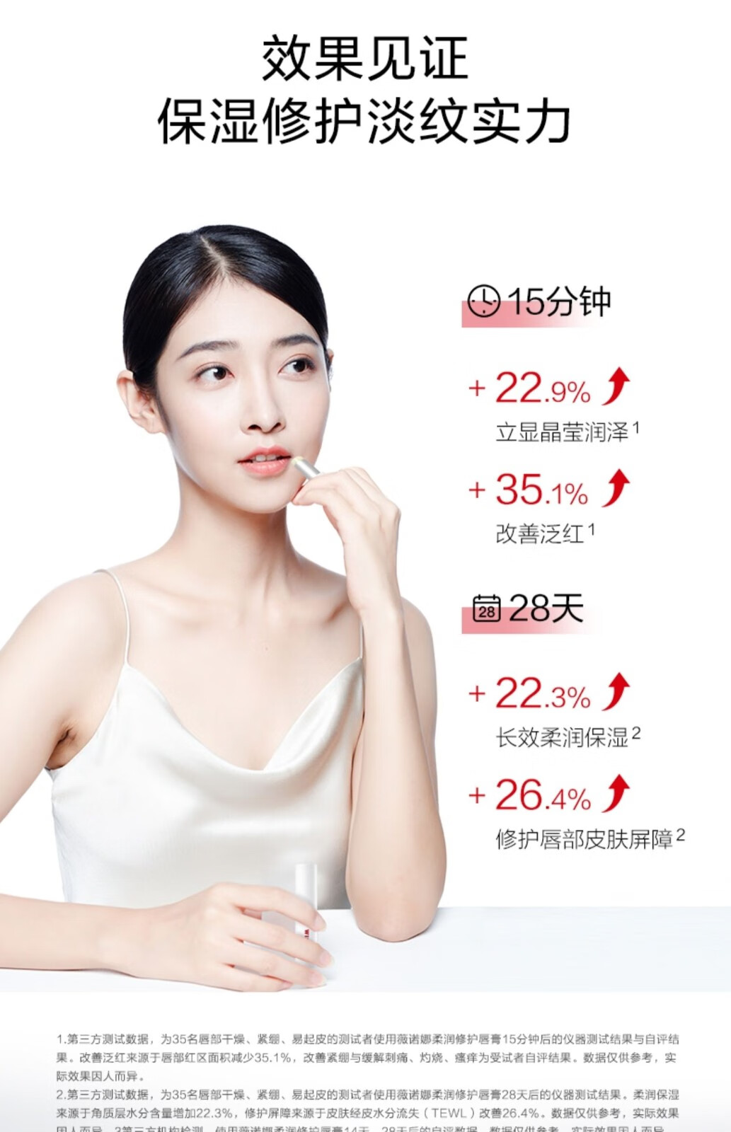 薇诺娜（WINONA）2.6g柔润润唇膏唇部滋养双唇保湿防干裂滋润七夕礼物 2.6