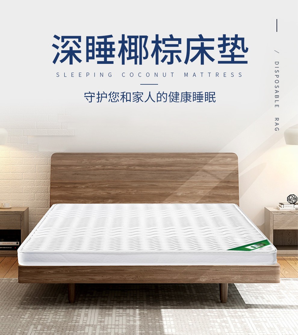 【工来工往】床垫椰棕床垫可折叠床垫棕垫单人双人3E棕垫床垫子榻榻米床垫子宿舍床垫 椰棕床垫1800*2000*5cm