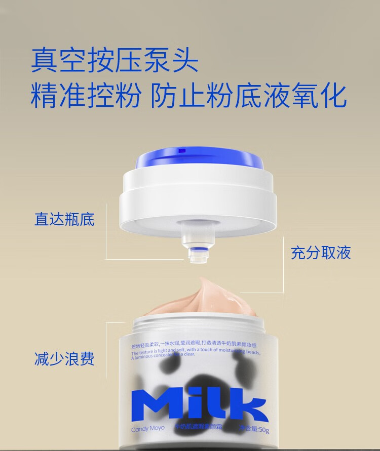 CandyMoyo 膜玉 懒人牛奶肌云朵素颜霜女学生身体遮瑕提亮肤色 白皙色（适合偏白肤色）