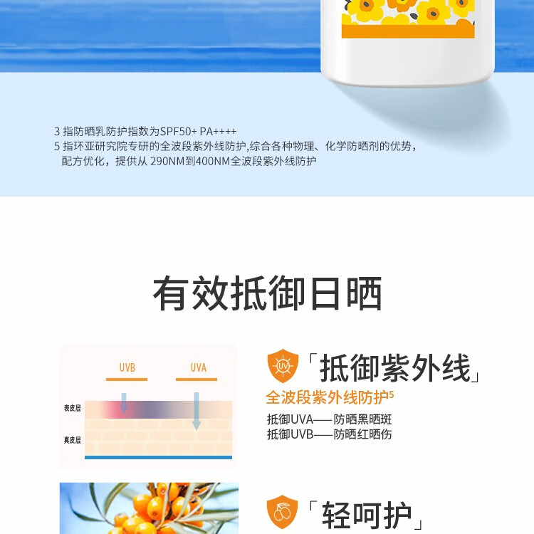【屈臣氏】法兰琳卡轻凝水感隔离防晒乳SPF50+PA++++ 新旧包装随机发货 60ml
