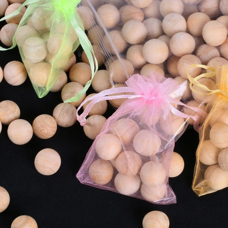 【迈途森】天然香樟木球卫生球家用衣柜驱虫防潮防霉防蛀片樟脑丸 精品约100颗+10个纱袋