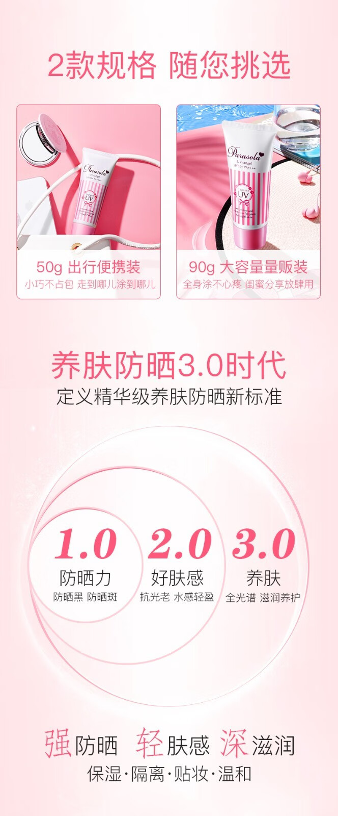 娜丽丝（Naris）【鞠婧祎推荐】防晒霜面部清爽隔离防晒乳清透修颜日本原装进口 【到手3支】防晒喷雾90g24年3月