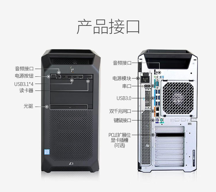 惠普hp z8 g4图形工作站深度学习作图模拟仿真有限元