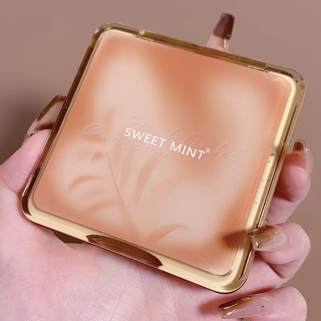 Sweet mint【2盘￥39~】高光修容—体盘综合盘哑光提亮阴影鼻影修容自然立体 02#树影盘【暖皮用】