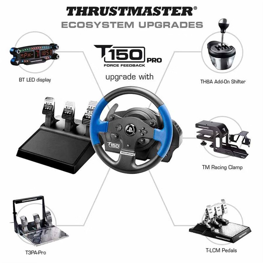 图马思特(THRUSTMASTER)T150 Pro赛车方向盘响应灵敏精确力反馈适用于